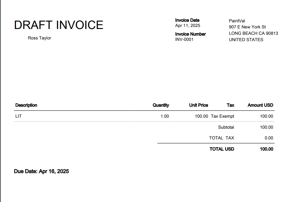 xero invoice